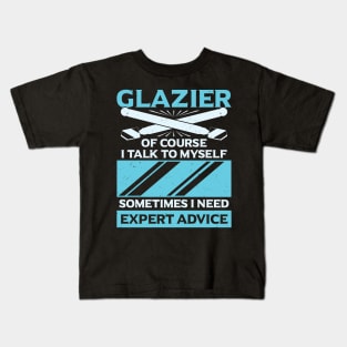 Funny Glazier Window Glass Installer Gift Kids T-Shirt